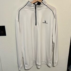 Pebble Beach Performance White Quarter Zip, Size XL